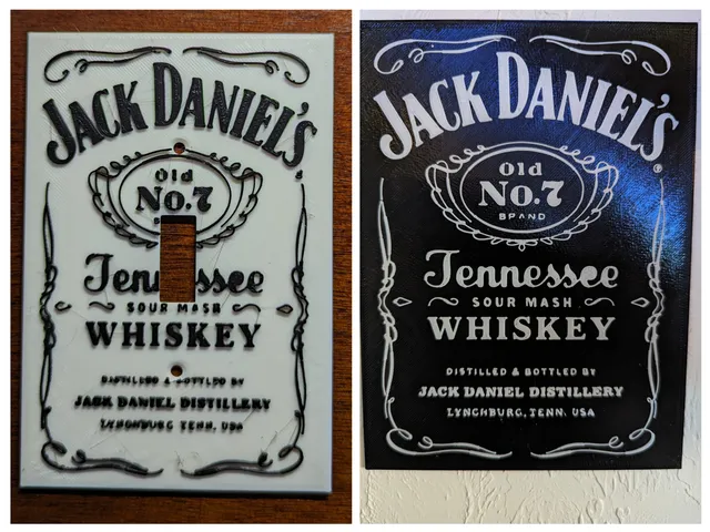Jack Daniels Tennessee Whisky sign and light switch cover plate - beer sign liquor sign