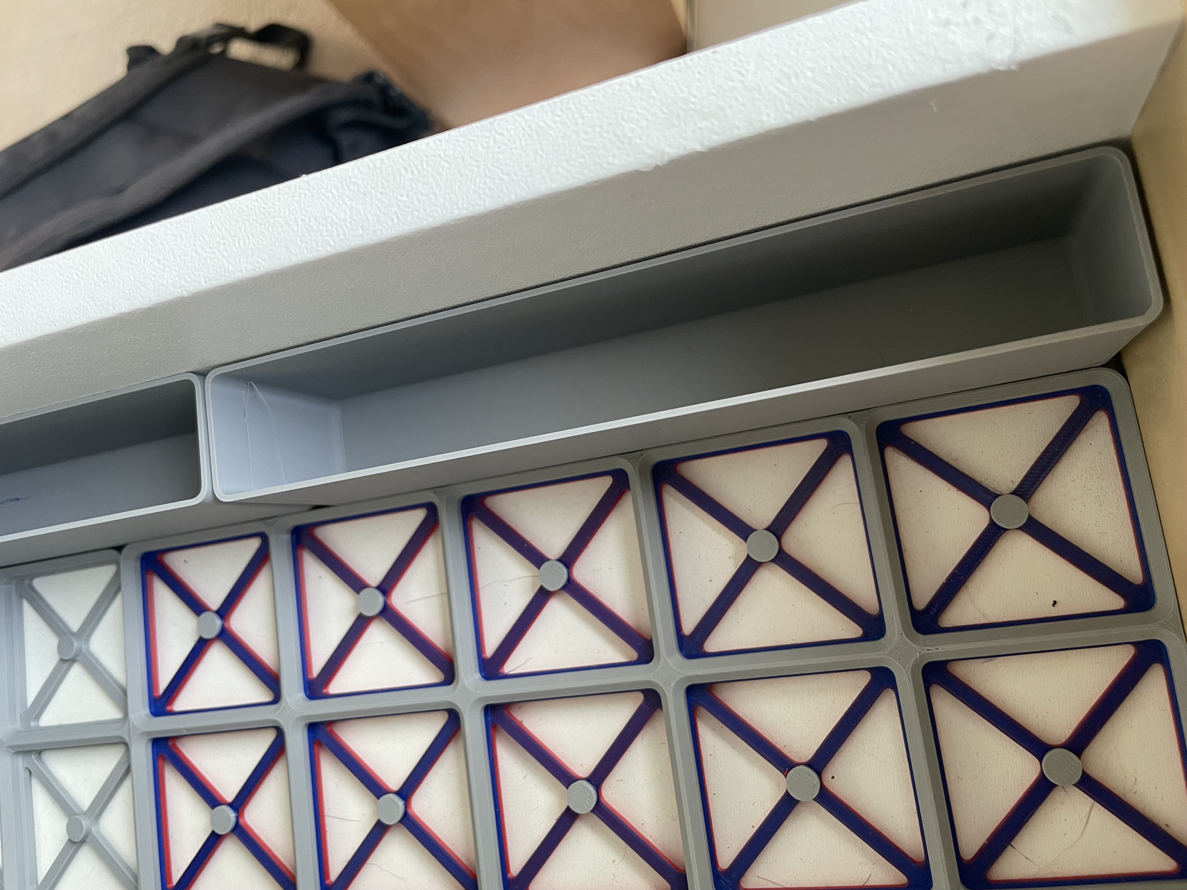 IKEA Micke drawer bins to fill space when gridfinity used