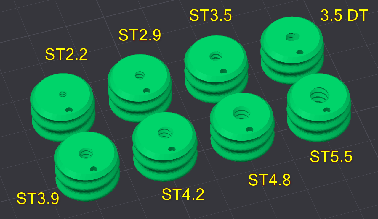 Screws with threaded holes for Elegant Screwiverse Insert 3D model thumbnail