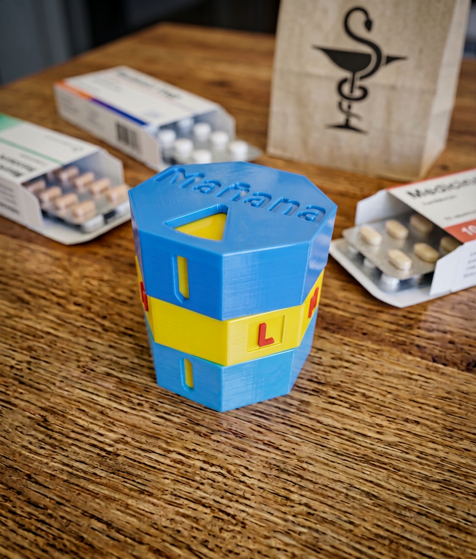 JAVIBA Octagonal Pillbox - Morning & Night