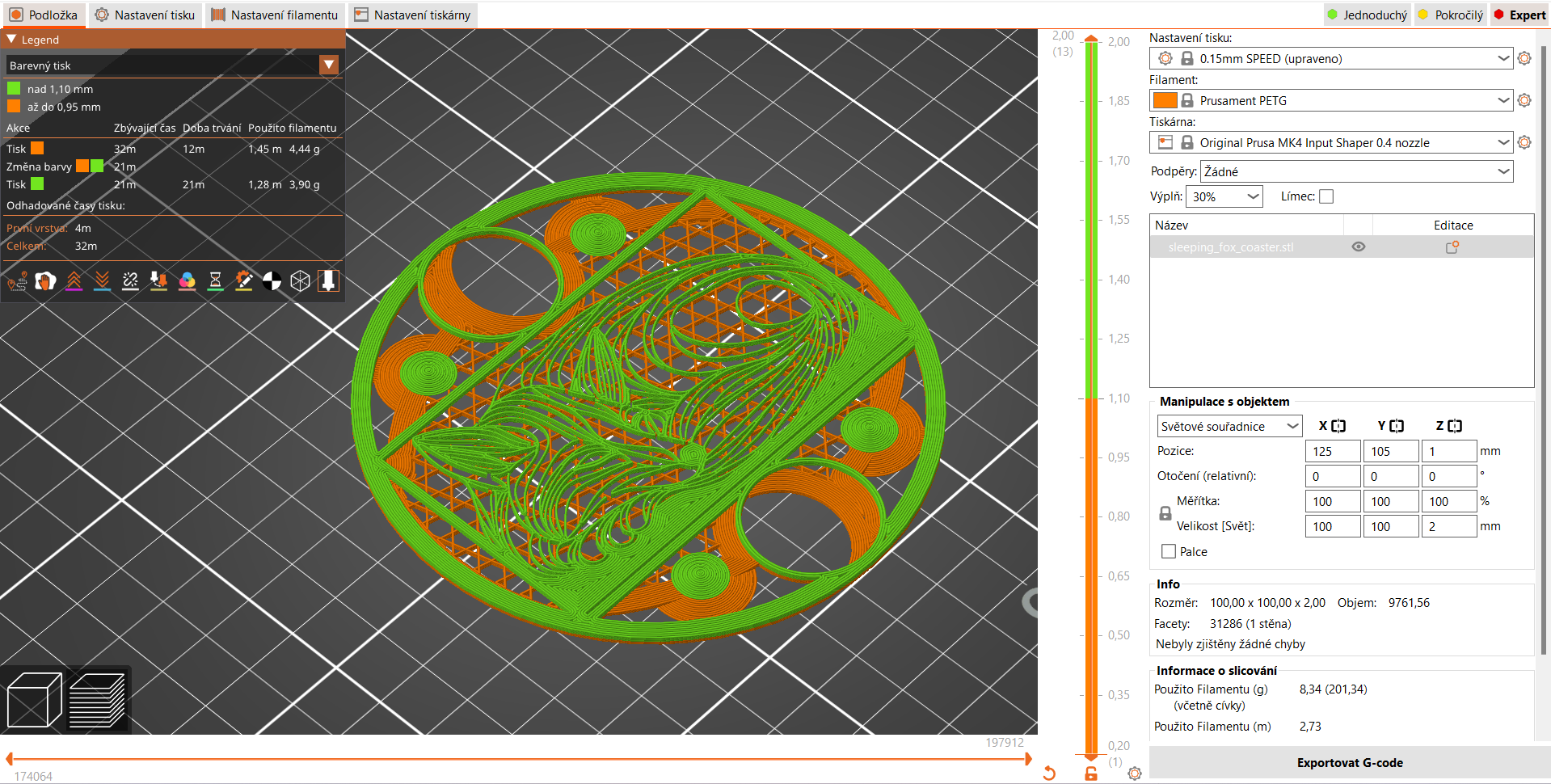 Miniatura 4 do modelo 3D Coaster: Sleeping fox