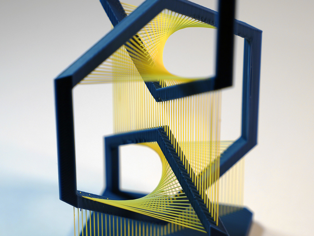Miniatura 3 do modelo 3D Tensegrity hexagons