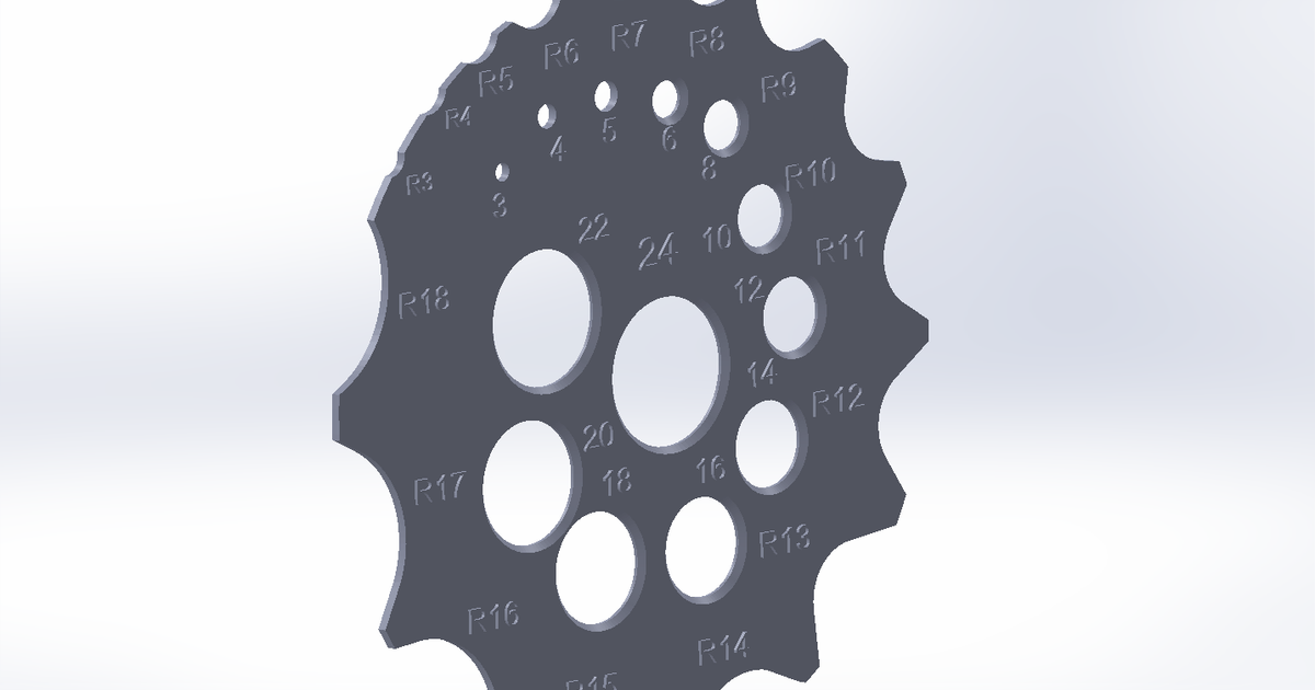 Radius stencil by Libor Baraňák | Download free STL model | Printables.com