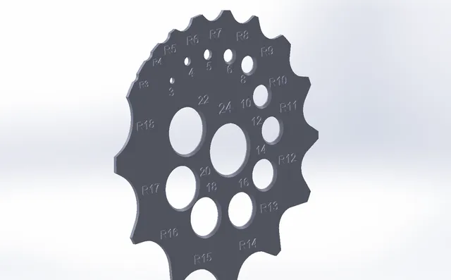 Radius stencil