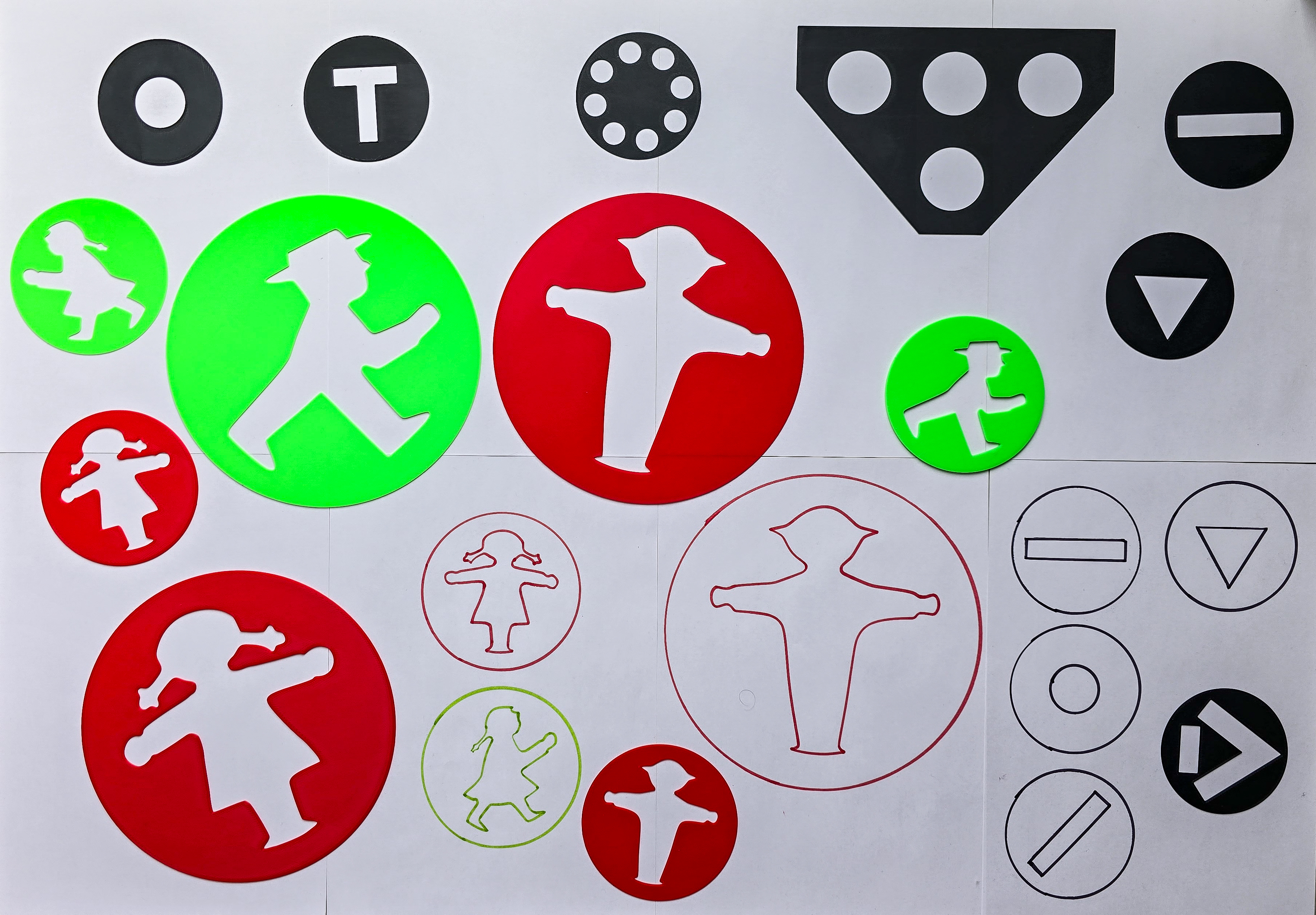 TRAM Ampelmann drawing template Germany Berlin East GDR - traffic light