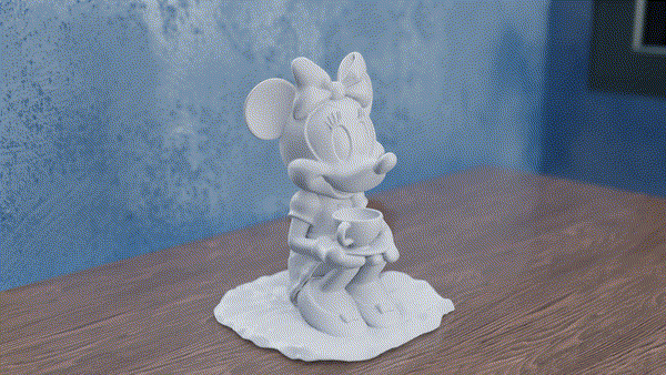 Miniatura 3 do modelo 3D Sitting Minnie Mouse