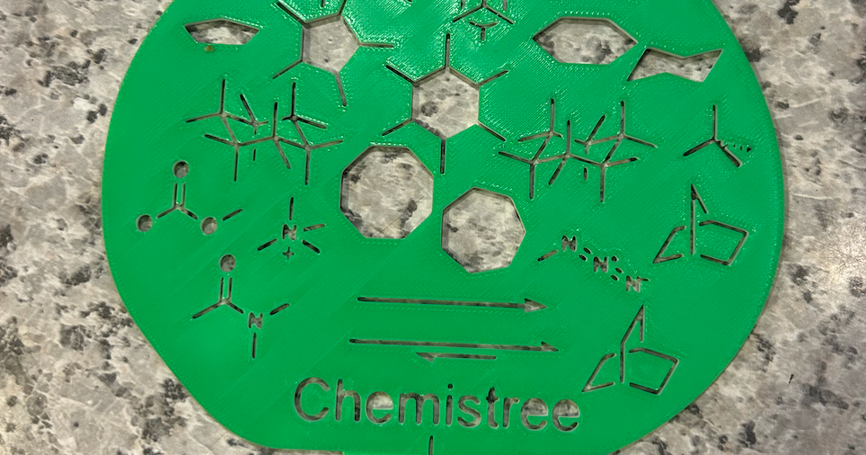 Chemistree chemistry stencil by SaltyBoy22 | Download free STL model ...