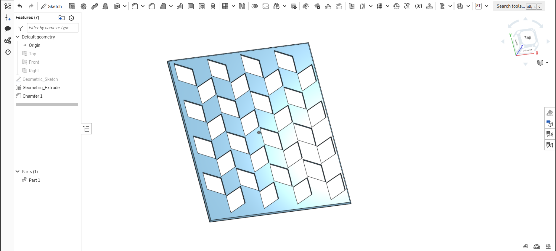 Geometric stencil pattern