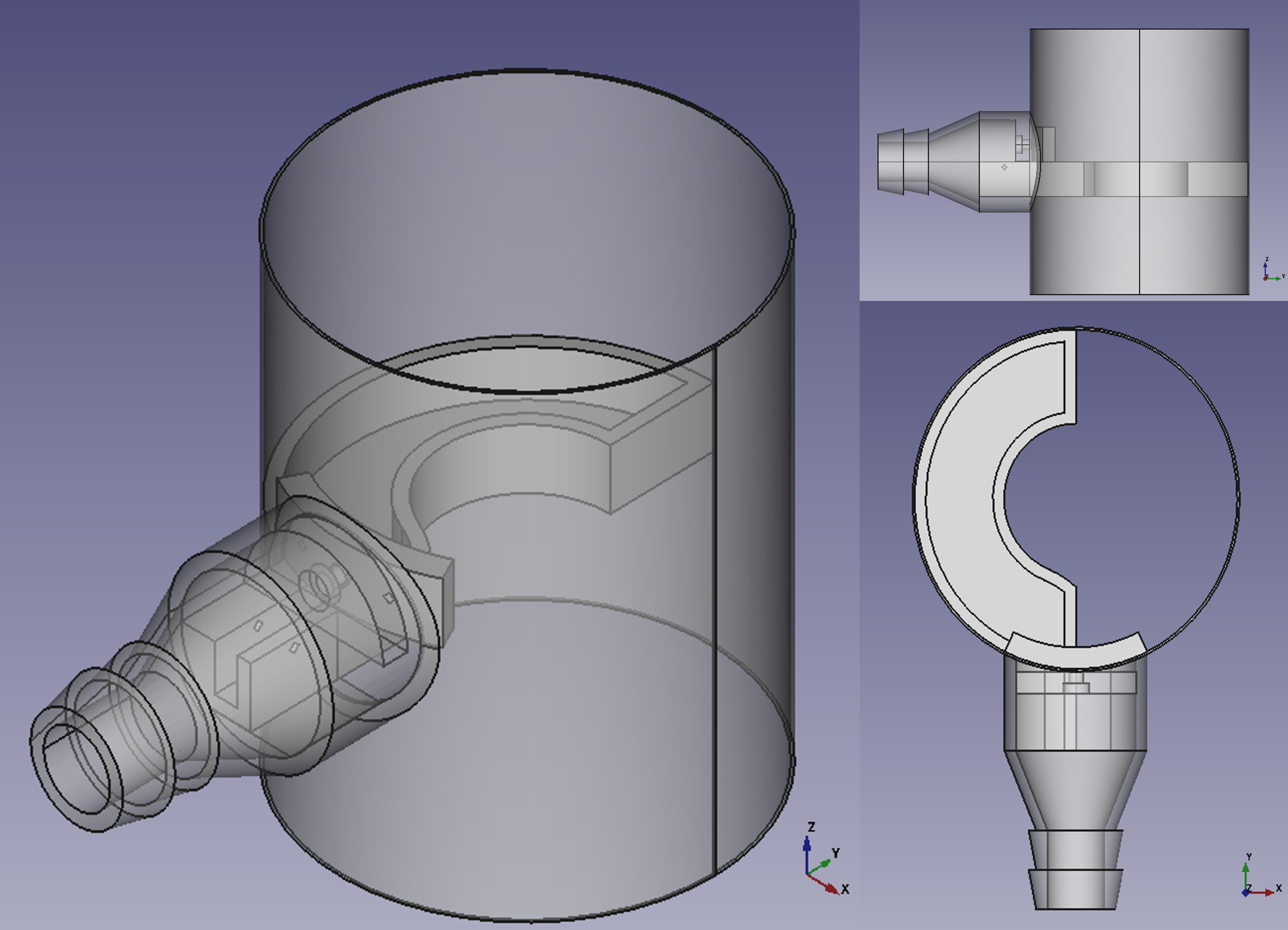 Parametric gutter rainwater collector (WIP)