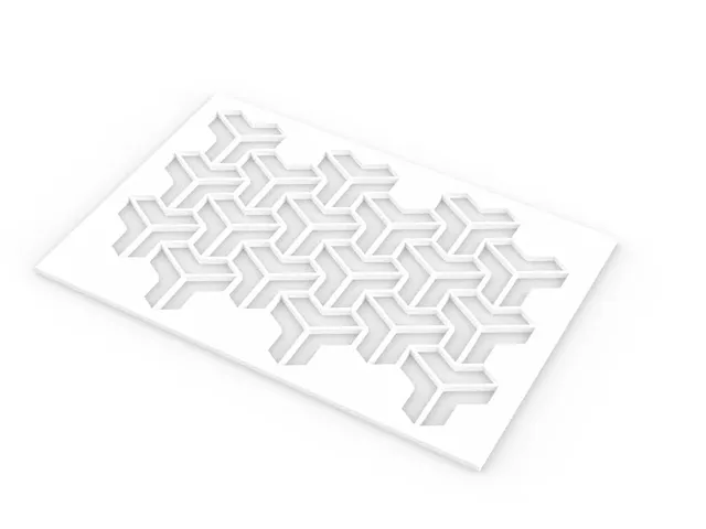 Infinite pattern stencil - Escher pattern stencil