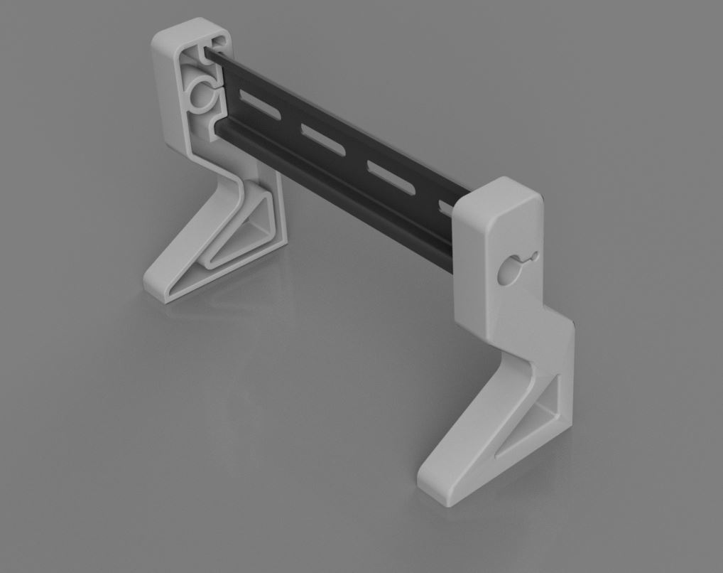 Desktop DIN Rail Stand 75/90 degrees - Supporto barra DIN da Tavolo by ...