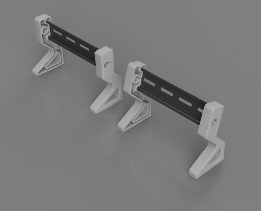 Desktop DIN Rail Stand 75/90 degrees - Supporto barra DIN da Tavolo by ...