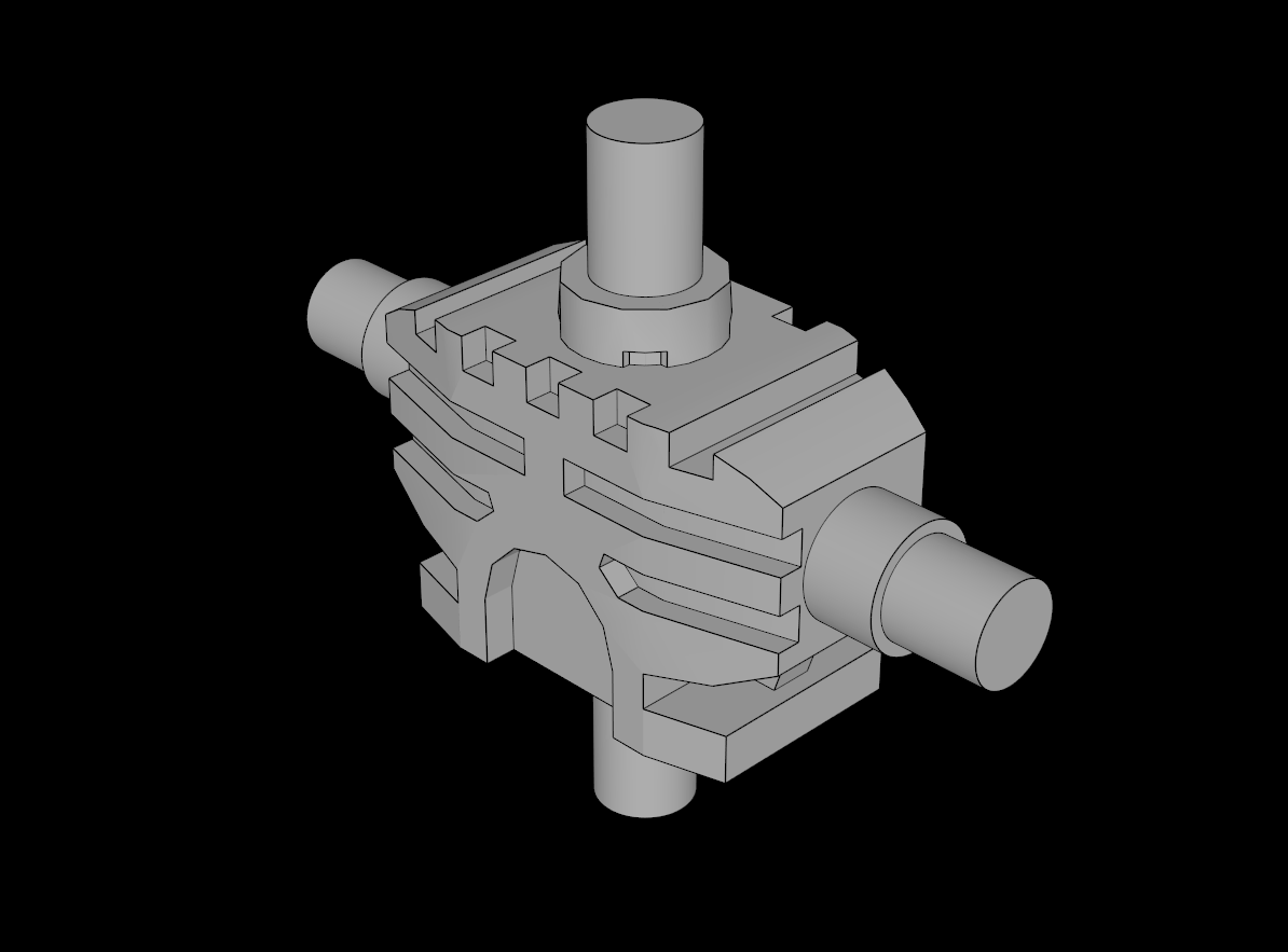 Lego Compatible (54275.dat) Minifig Mechanical Torso with 4 Side Attachment Cylinders