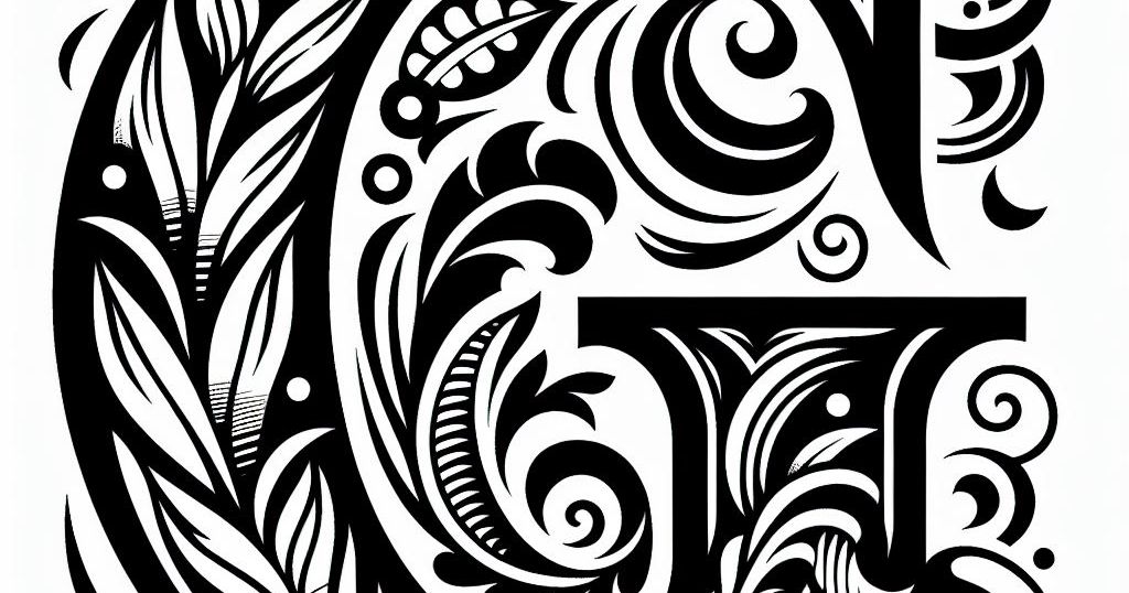 Frottage creation: letter G (version 1) by Nina Máčová | Download free ...