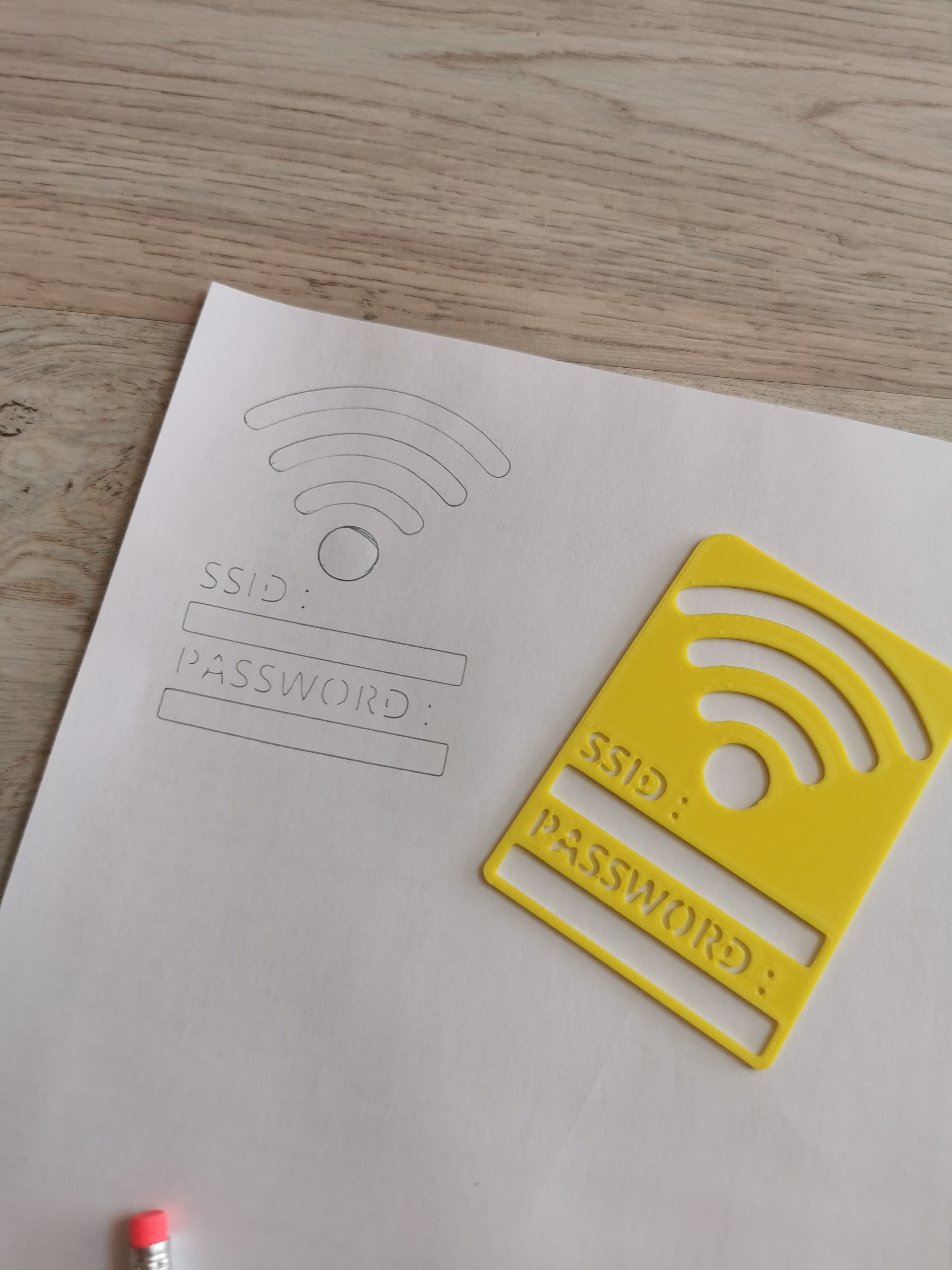 WiFi sign template / předloha WiFi cedulky