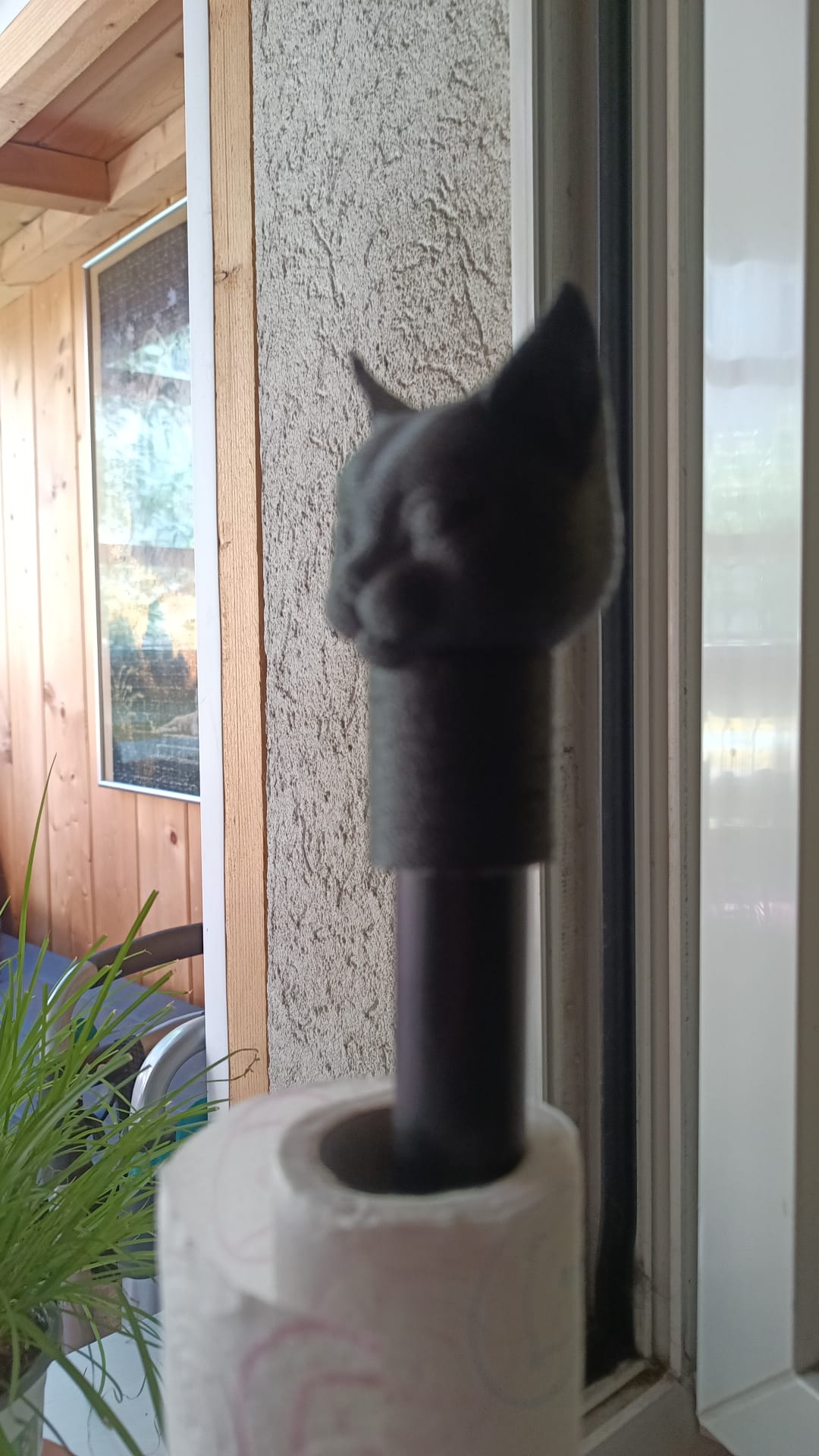 Küchenrollenhalter Katzenkopf