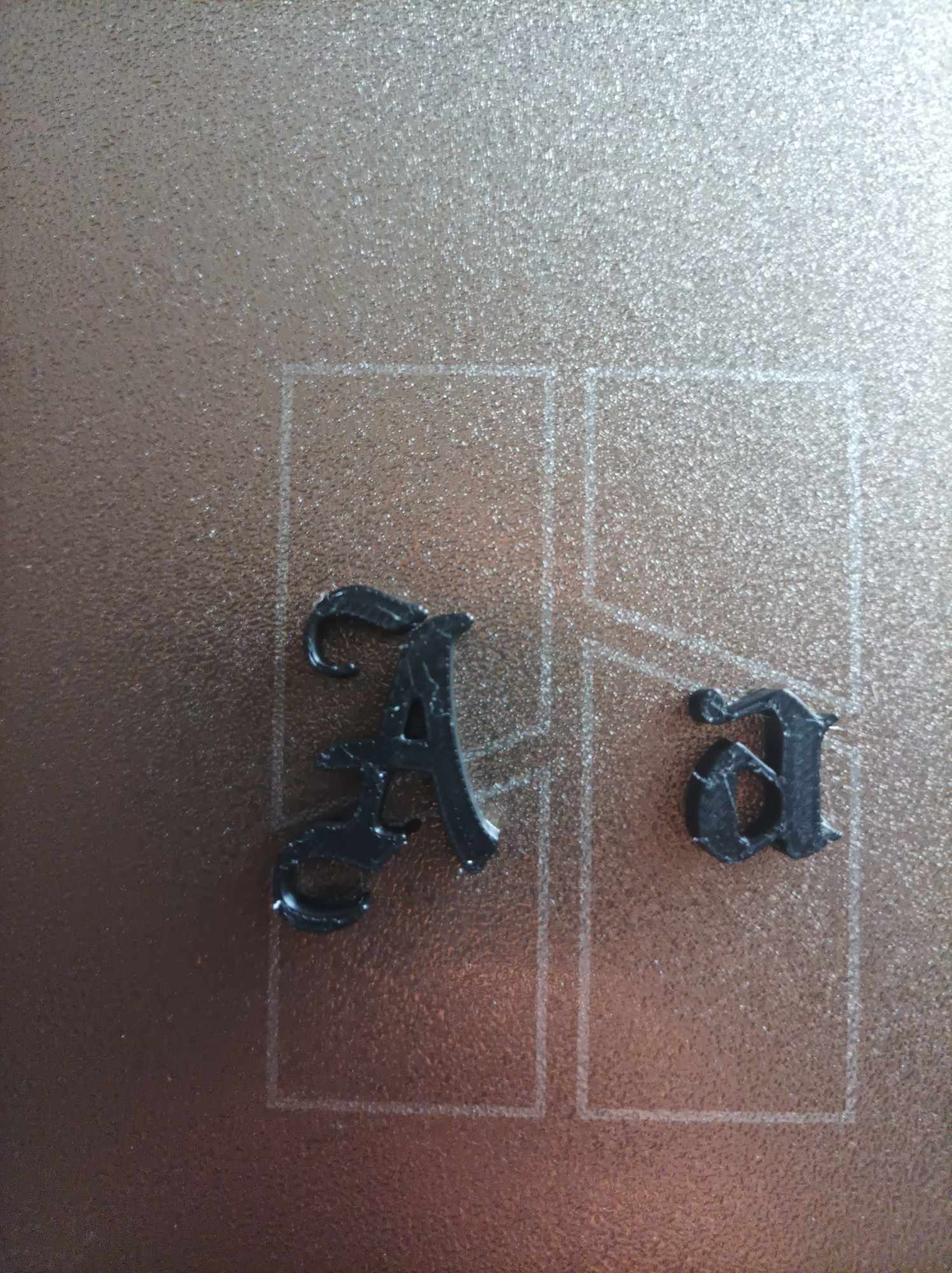 Gothic font alphabet