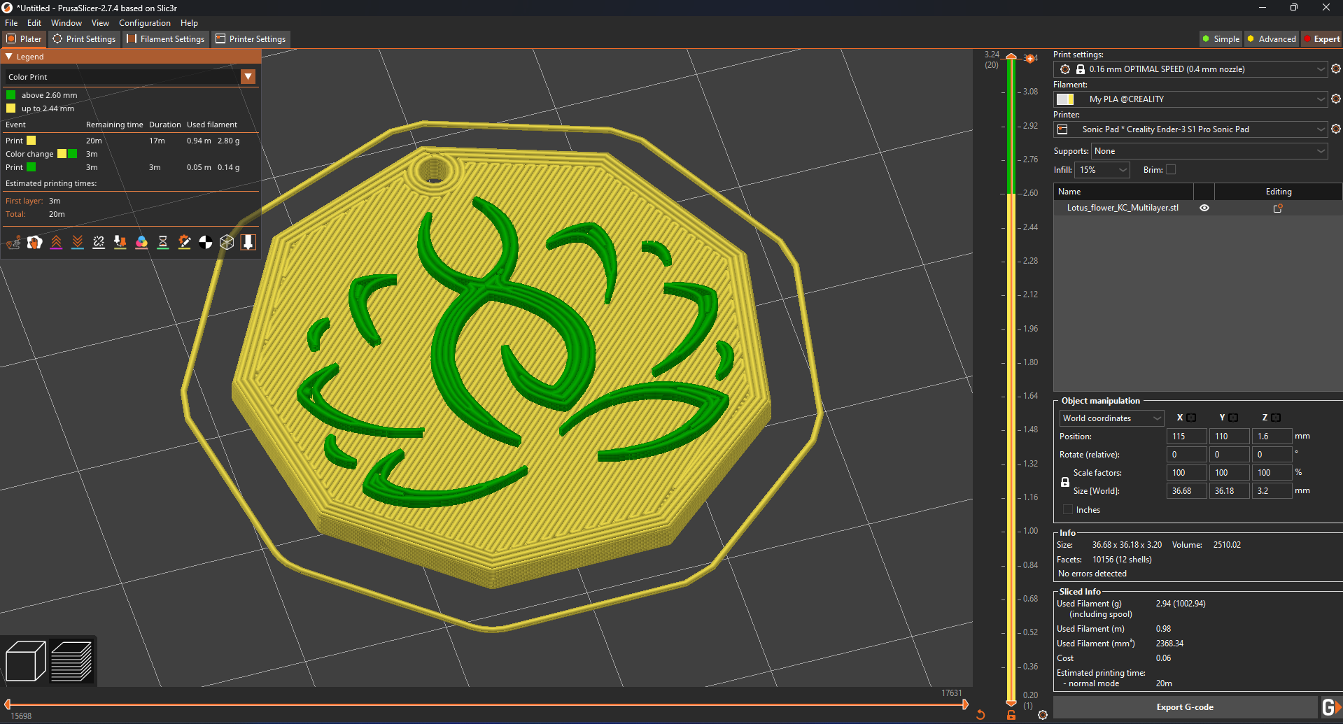 Lotus Flower Keychain By Florinux Download Free STL Model lotus-flower-keychain-by-florinux-download-free-stl-model