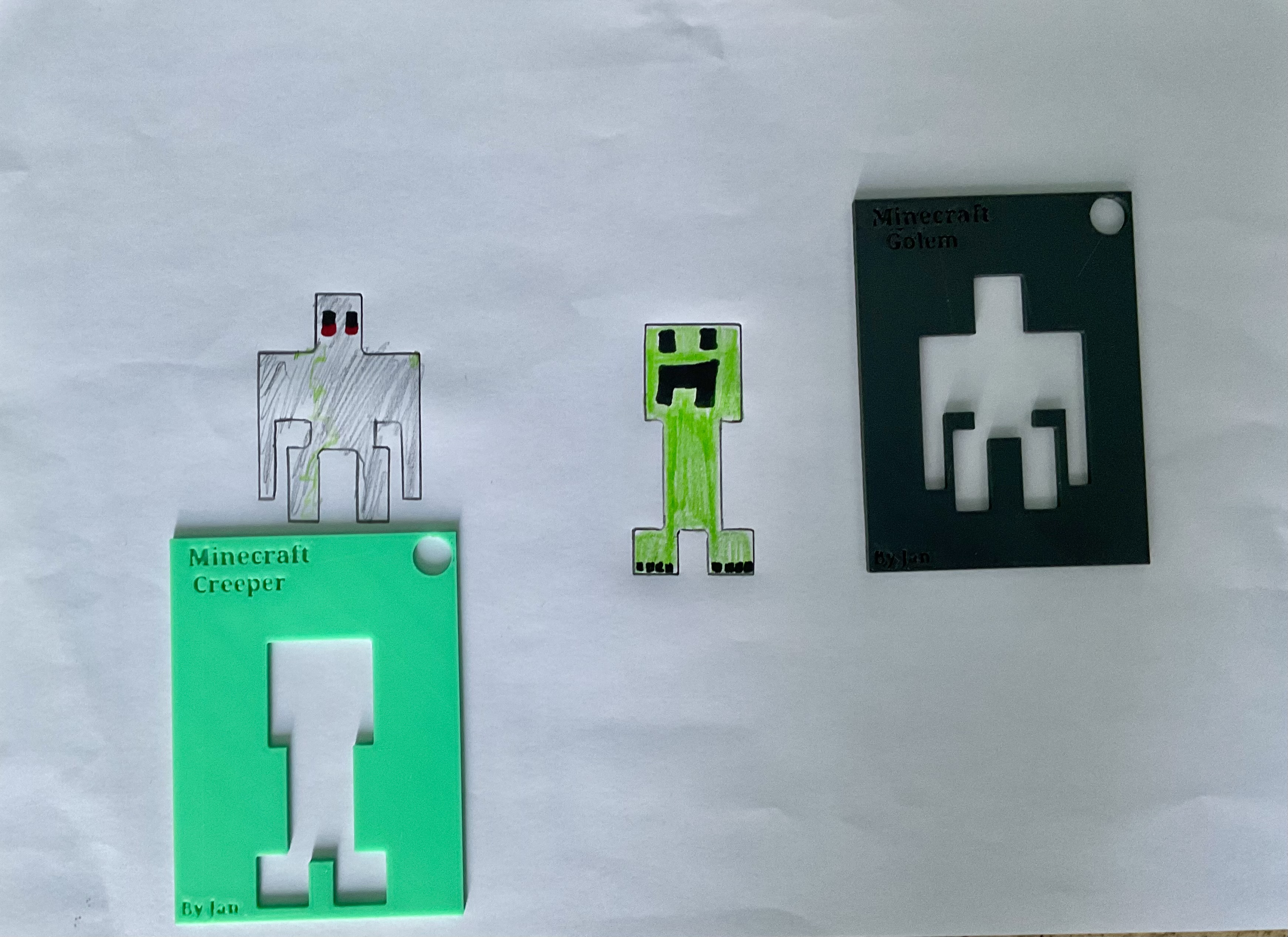 Drawing Templates for Minecraft Mobs