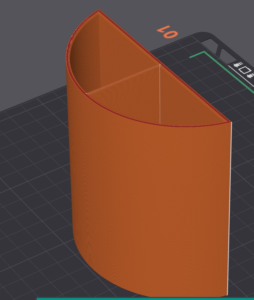 Wall mount pen holder Smooth Front - command strip.stl