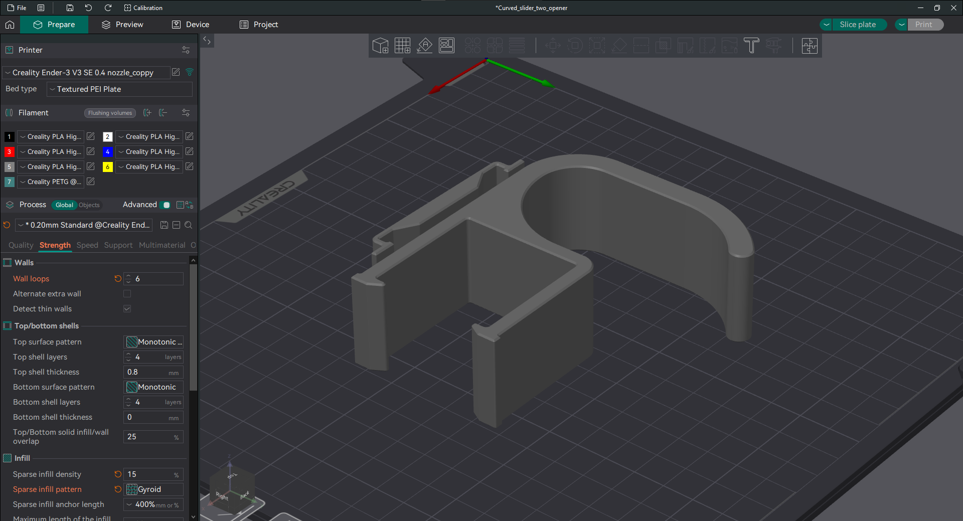 Square bar bag hanger hook - Parametric — miniatura 6