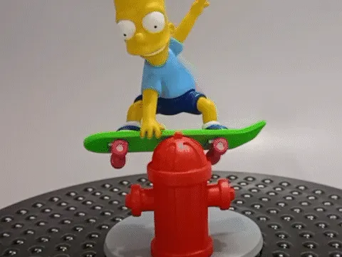 Bart Skateboard color printing