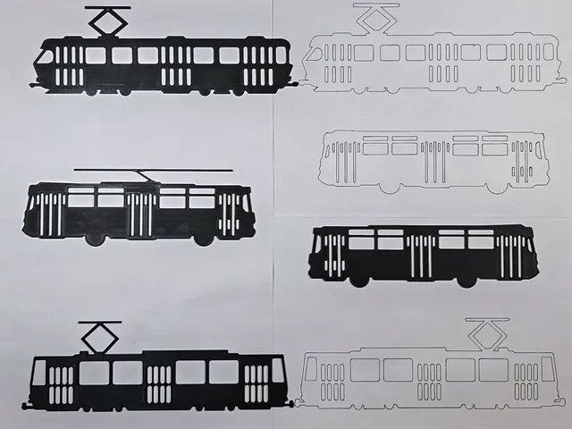 TRAM + TATRA + BUS Drawing template > Prague Czech Republic <