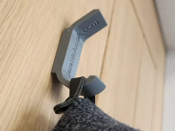 Strong hat and coat hook for bathroom doors etc (guerrillahook)
