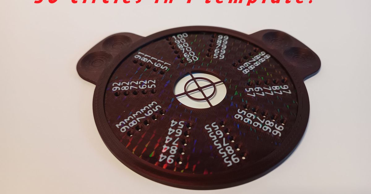 Circle Template (50 in 1) by Wim V | Download free STL model ...