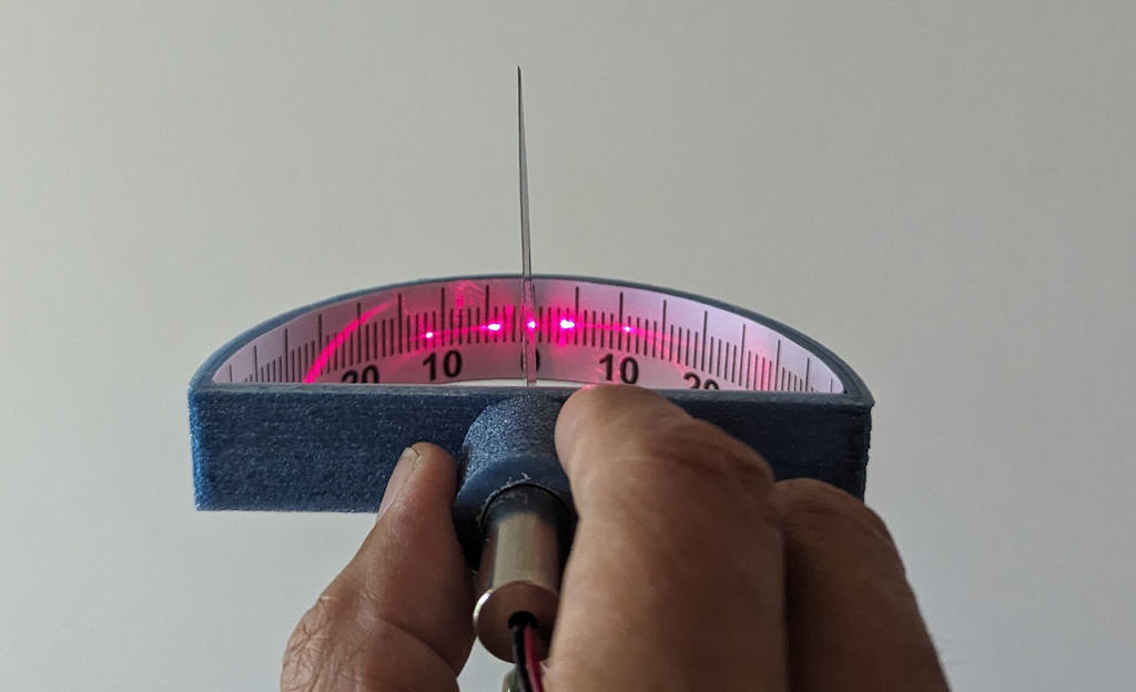Laser knife goniometer