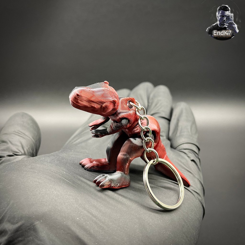 Miniatura 2 do modelo 3D Tiny T-Rex Keychain