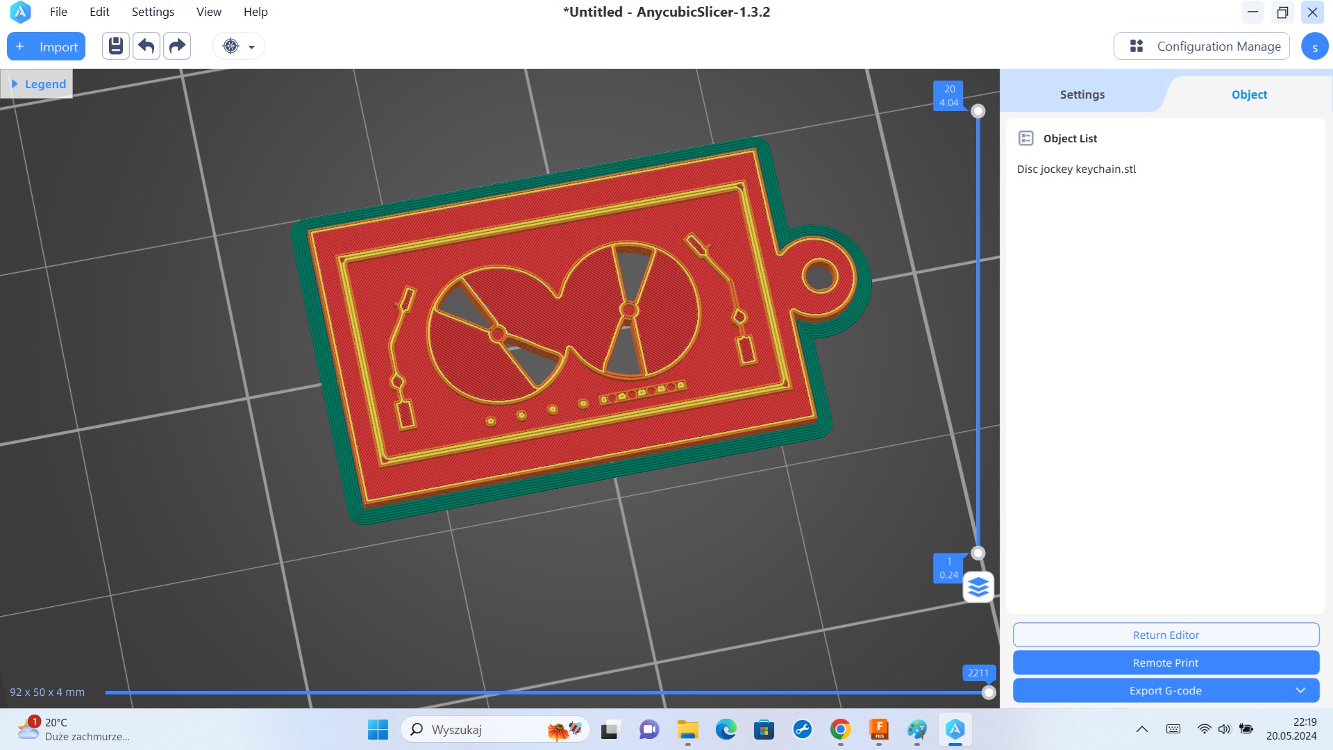 Disc jockey keychain V1 by SCANER | Download free STL model ...
