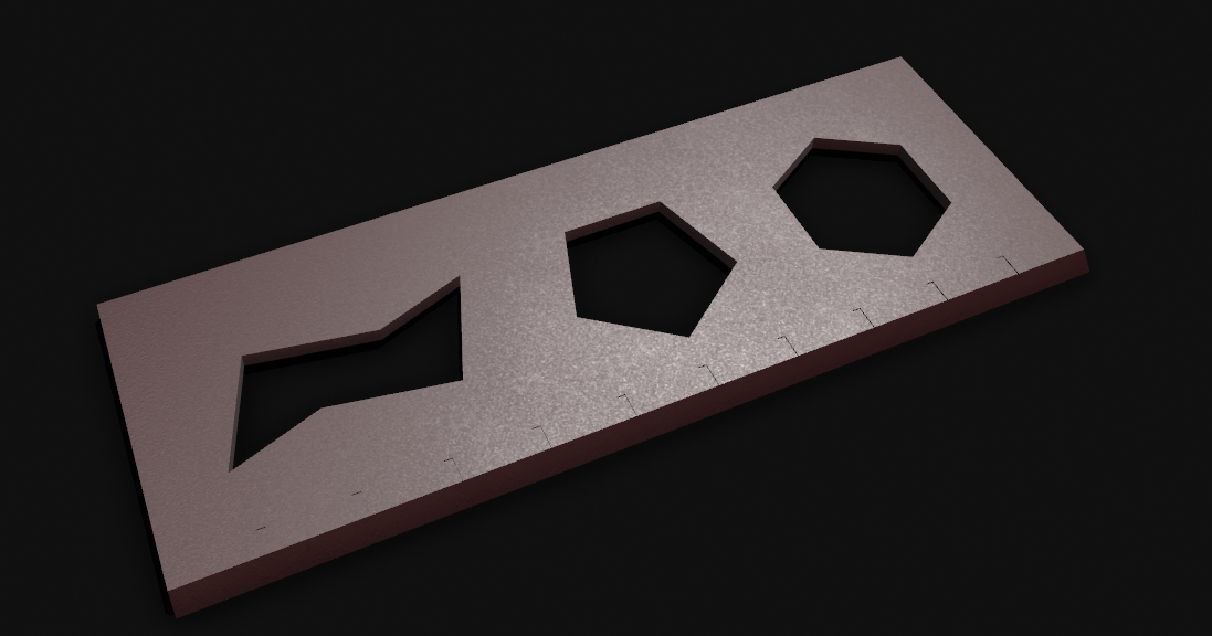 Ruler with stencils for organic chemistry: hexagon, pentagon, and ...