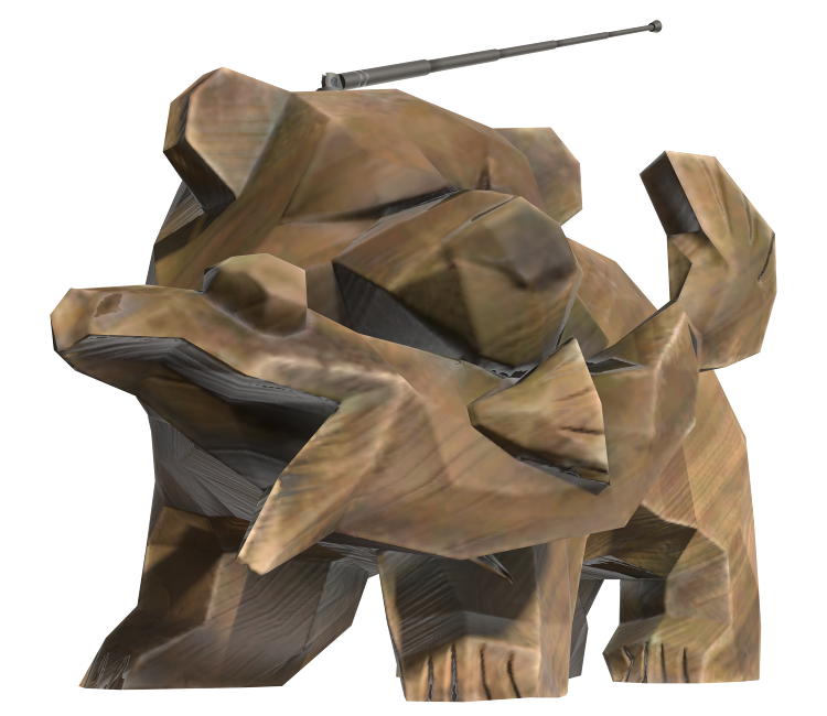 Mr. Grizz statue (with antenna!)