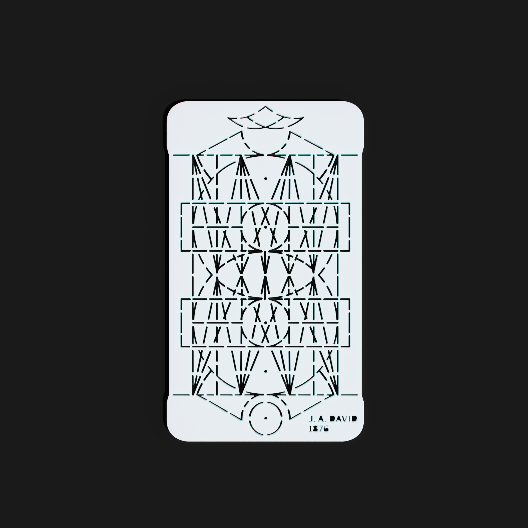 Lettering Stencil - Plaque Découpée Universelle (PDU) 1876