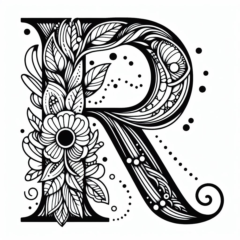 Frottage creation: letter R (version 1) by Nina Máčová | Download free ...