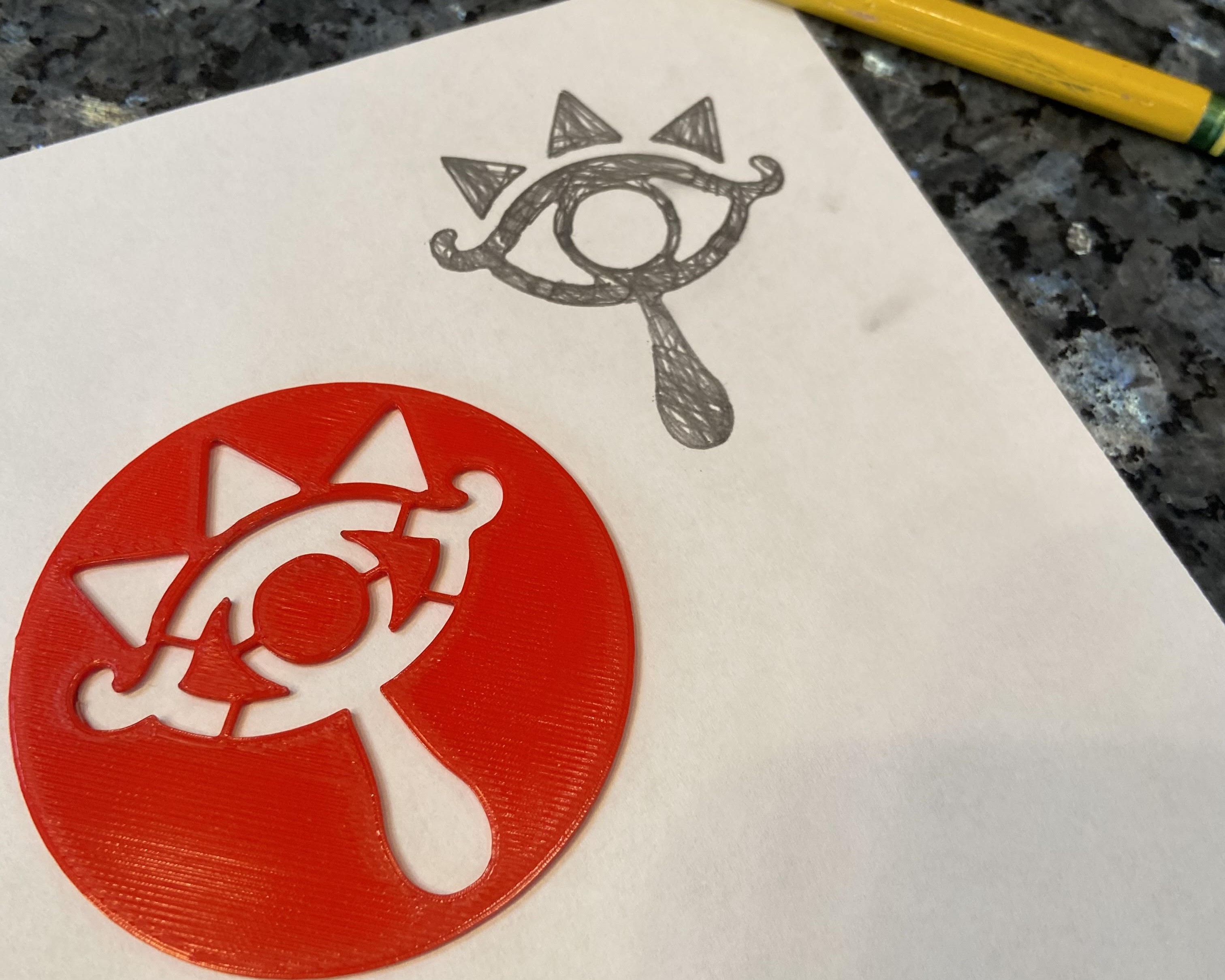 Sheikah/Yiga Symbol stencil by 3DBlacksmith | Download free STL model ...