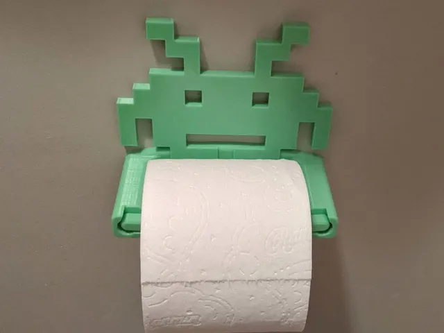 Toilet Paper Holder (remix) - Space Invaders