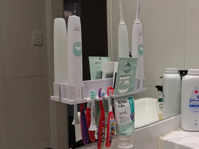 Toothbrush and Toothpaste Holder - Mirror Mounted