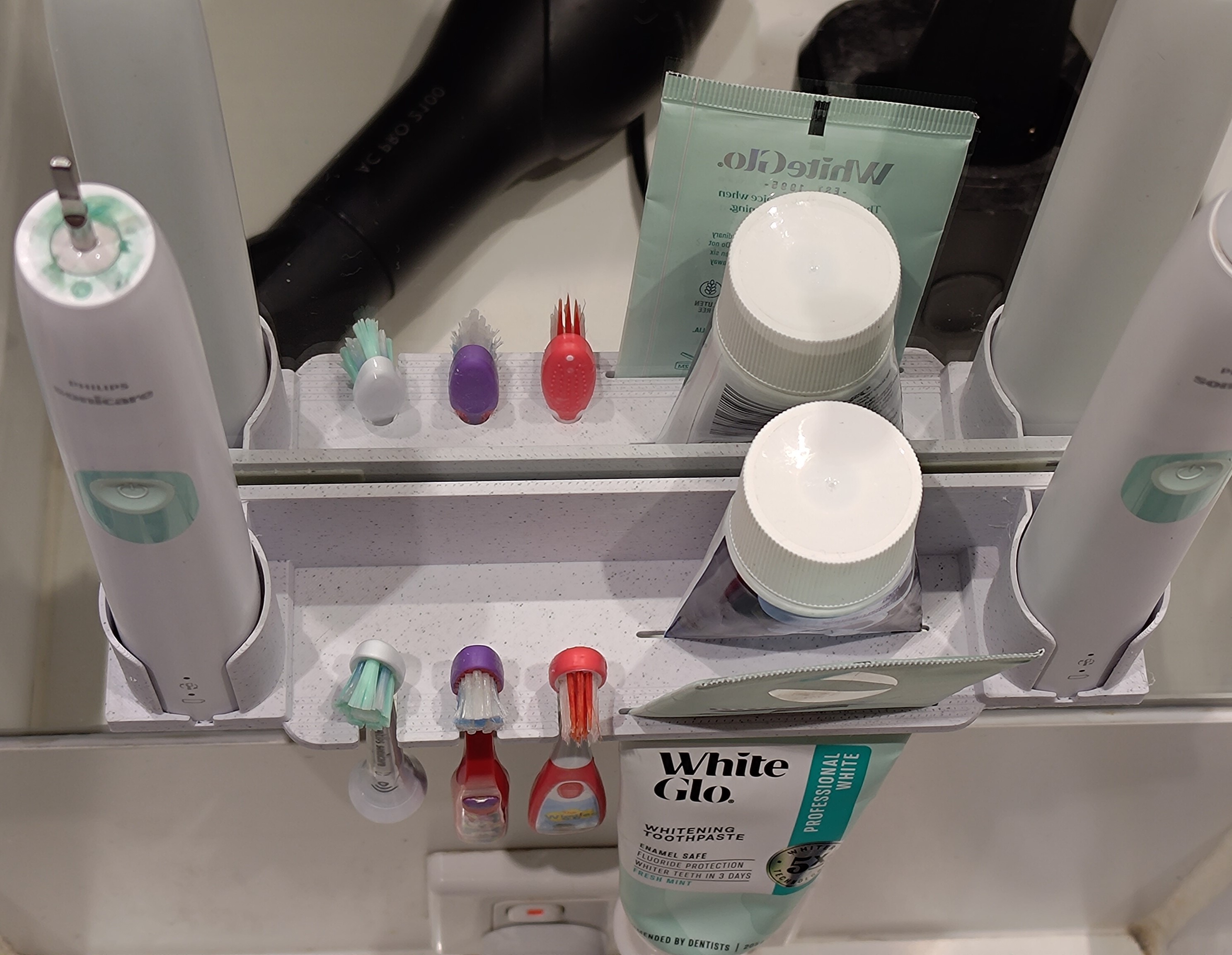 Toothbrush and Toothpaste Holder - Mirror Mounted by Vultron | Download ...