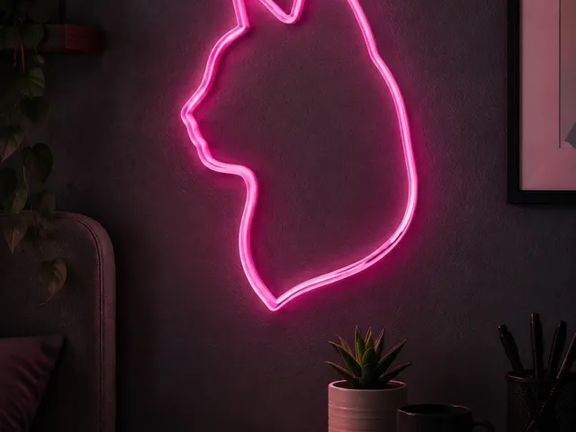 Neon Cat Silhouette 3D STL