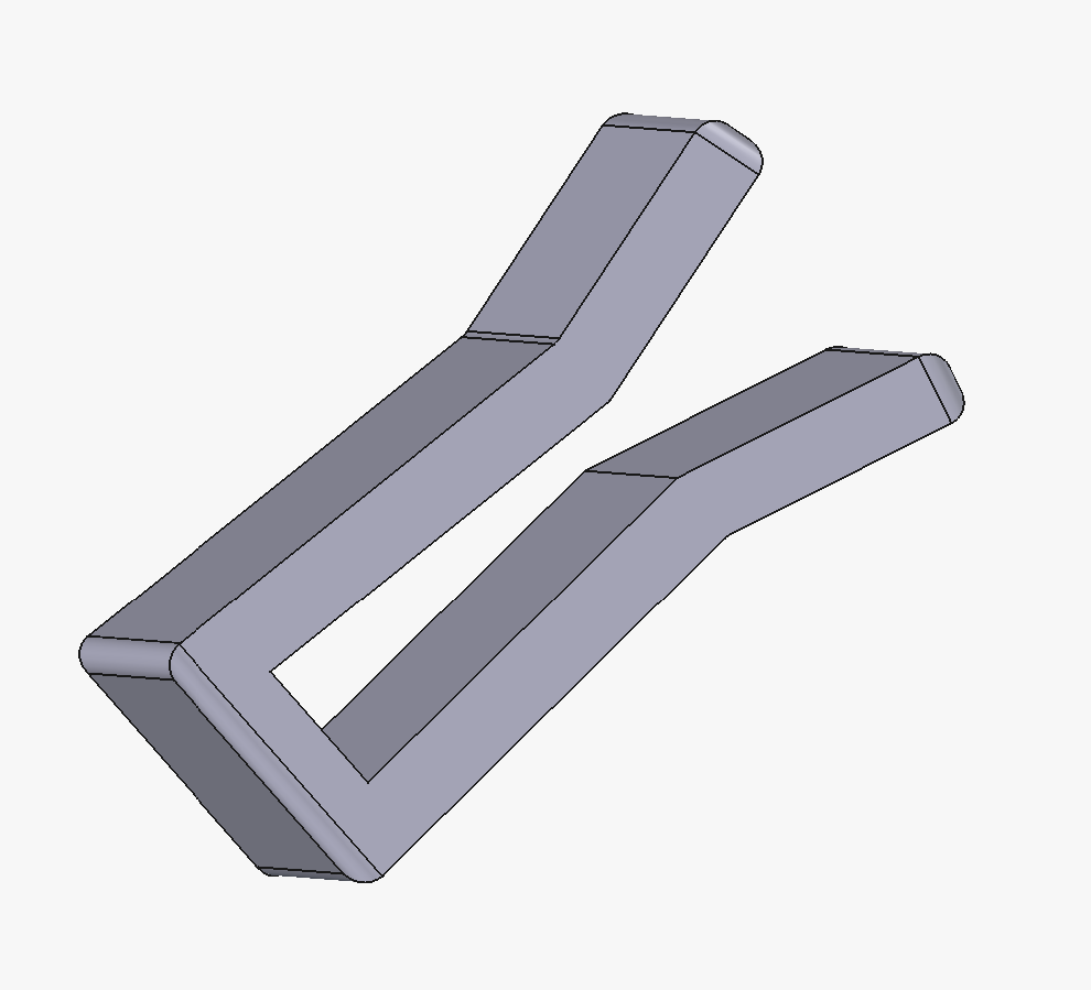 Small clip (4mm at narrowest point, ~6mm at back) 3D model