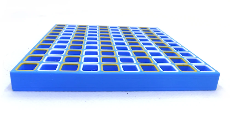 Multi-compartment box with color-coded rings - Customizable