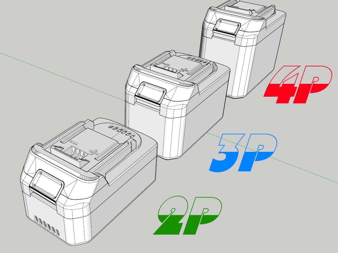 Replica for Makita mini battery 18650 18V (or non-branded 20V)