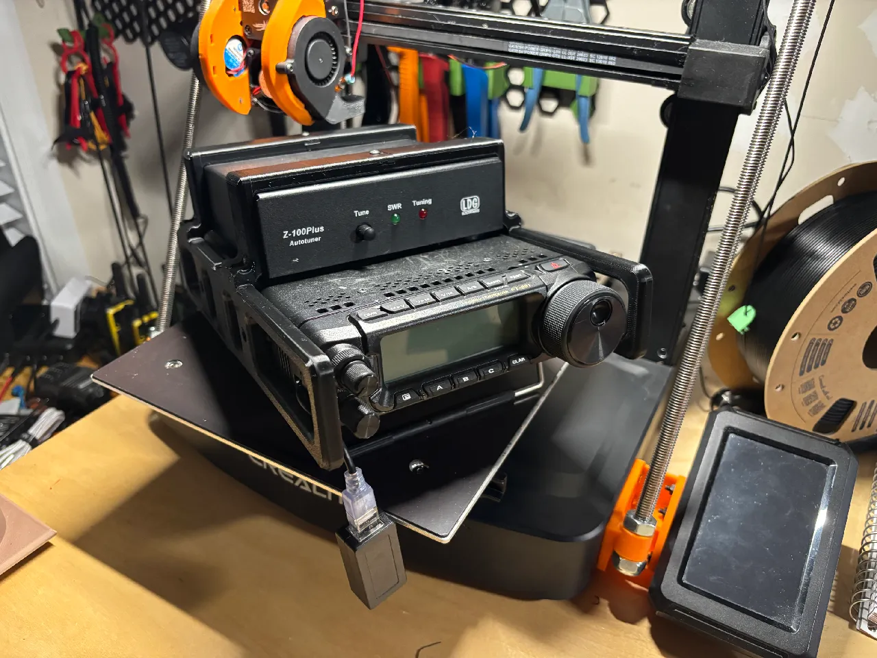Yaesu FT-891/LDG Z-100 Plus Cradle by Sean P | Download free STL
