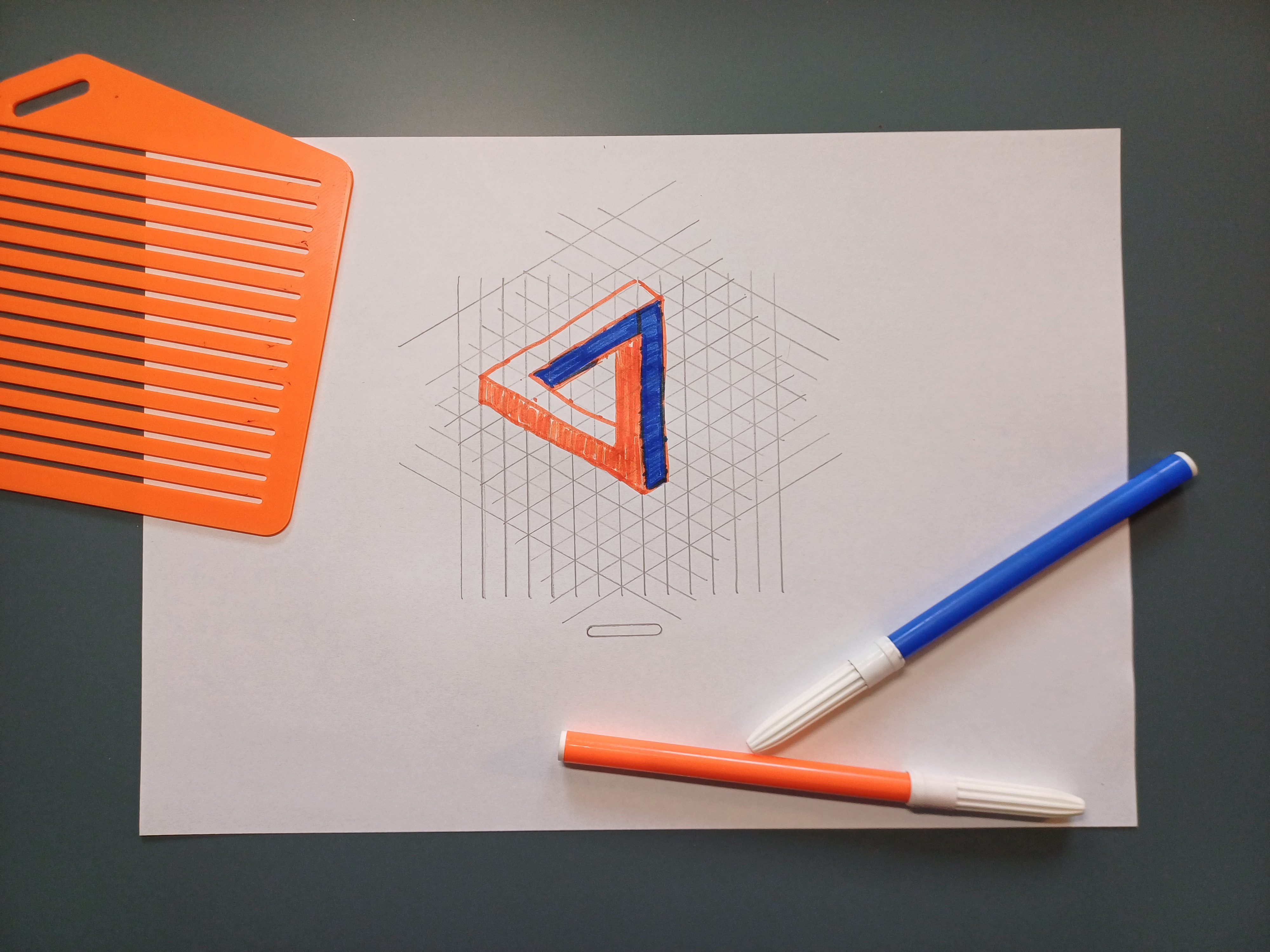 Easy isometric grid template - parametric