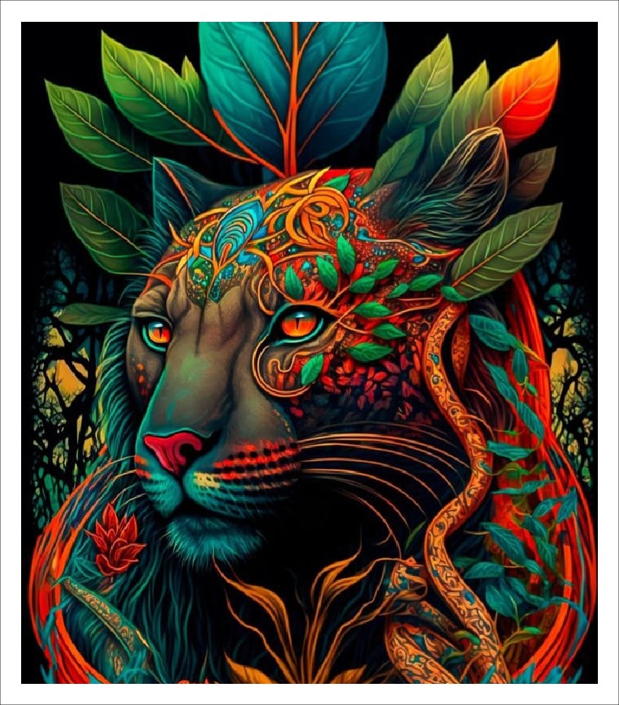 Colourful Cat head