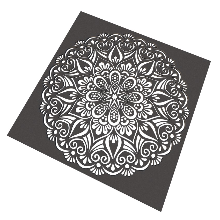 Mandala template (sablona) by Pete | Download free STL model ...