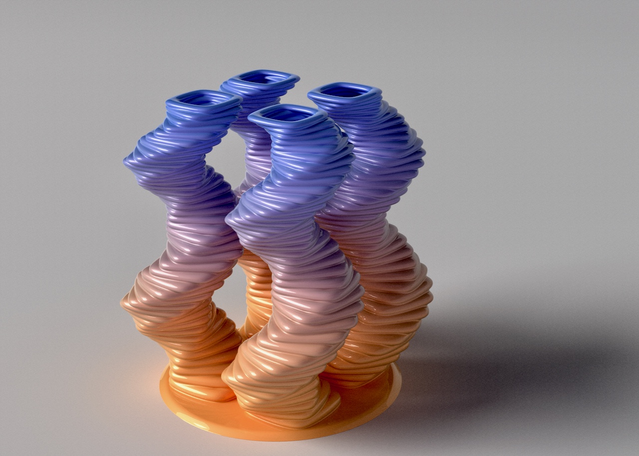Cubical Replication - quad pot or vase
