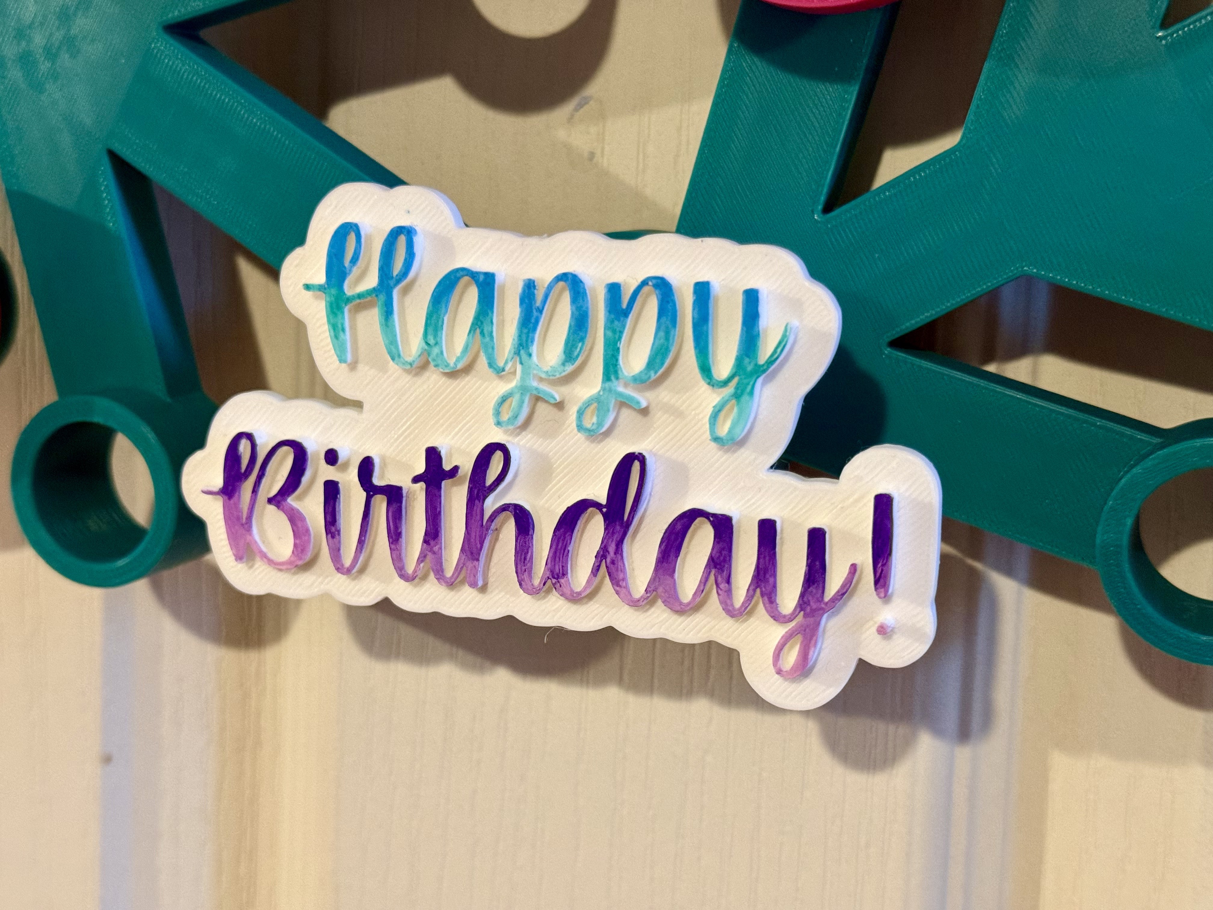 Happy Birthday for giant lego brick wreath (multiple fonts)